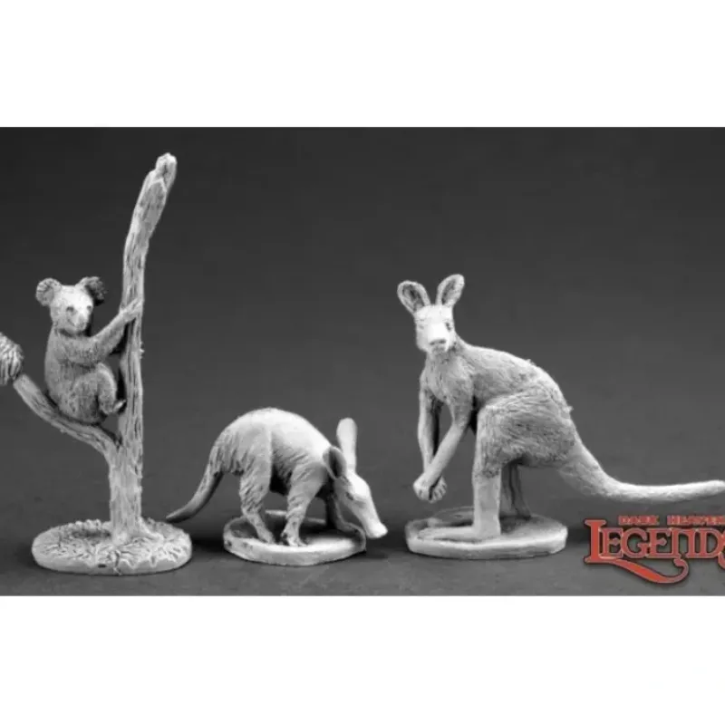 Miniature<Animal Companions III (Aardvark, Kangaroo, Koala): Dark Heaven Legends RPR 03589 - Miniature Marvels: Airplane Models & Painted Dice