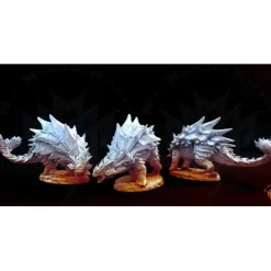 Miniature<Ankylosaurs Running - Miniature Marvels: Airplane Models & Painted Dice