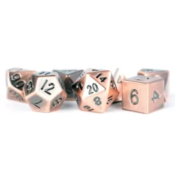 Dice<Antique Copper 16mm Polyhedral Dice Set MET 007 - Miniature Marvels: Airplane Models & Painted Dice