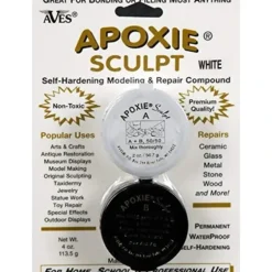 Shop All*Apoxie Sculpt - 2 Part Modeling Compound (A & B) - 1/4 Pound, White / Stone White - Miniature Marvels: Airplane Models & Painted Dice