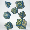 Dice<Arcade Blue & Yellow Dice Set QWS SARC1E - Miniature Marvels: Airplane Models & Painted Dice
