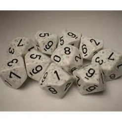 Dice<Arctic Camo: Speckled d10 Dice Set (10's) CHX 25111 - Miniature Marvels: Airplane Models & Painted Dice
