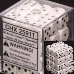 Dice<Arctic Camo: Speckled 36d6 12mm Dice Block CHX 25911 - Miniature Marvels: Airplane Models & Painted Dice
