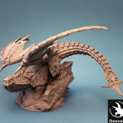 Miniature<Armored Dragon - Miniature Marvels: Airplane Models & Painted Dice