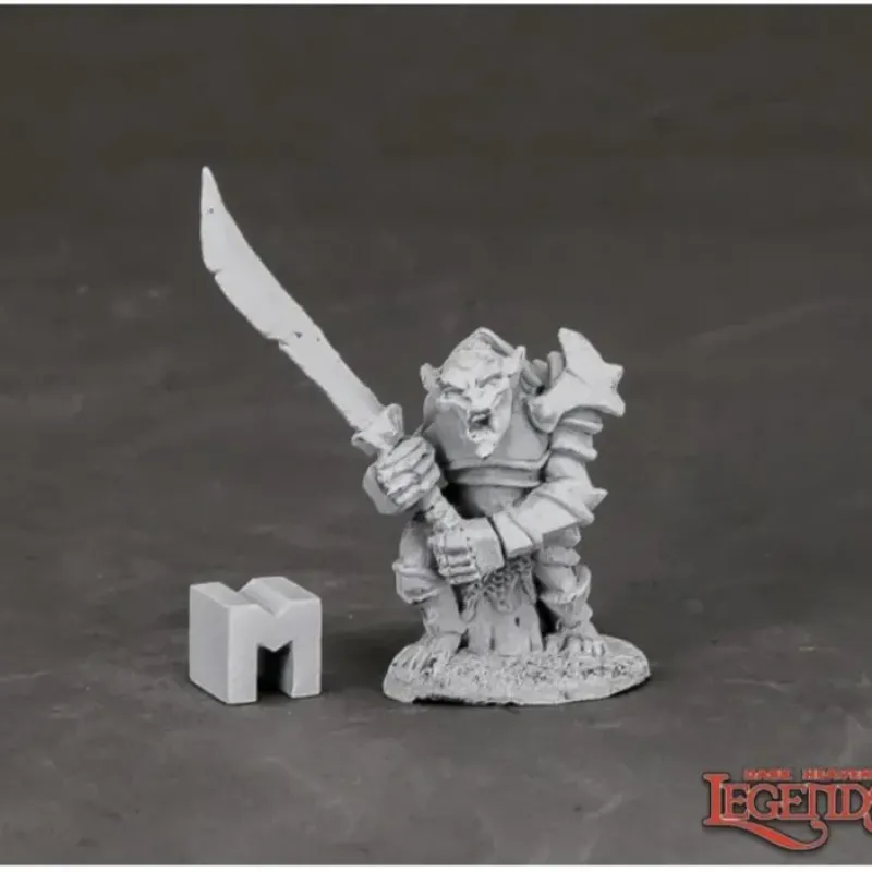 Miniature<Armored Goblin Leader: Dark Heaven Legends RPR 03849 - Miniature Marvels: Airplane Models & Painted Dice