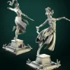 Miniature<Assassin, 32mm - Miniature Marvels: Airplane Models & Painted Dice