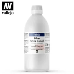 Shop All*Auxillary Products: Gloss Acrylic Varnish 500ml - Miniature Marvels: Airplane Models & Painted Dice