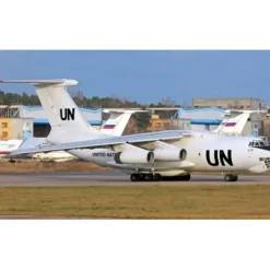 Airplane Model*AviaBoss A2009 1:200 United Nations IL-76T RA-76457 - Miniature Marvels: Airplane Models & Painted Dice
