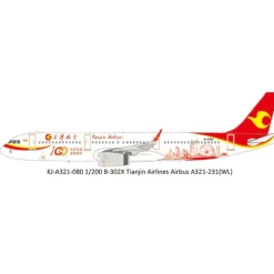 Airplane Model*Aviation200 KJ-A321-080 1:200 Tianjin Airlines Airbus A321-231(WL) - Miniature Marvels: Airplane Models & Painted Dice