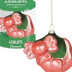 Egpull<Axolotl Ornament - Christmas Holiday Art Hand-Blown Glass Decor Archie McPhee - Miniature Marvels: Airplane Models & Painted Dice