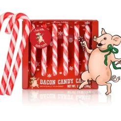 Egpull<Bacon Flavored Candy Canes - Festive Holiday Fun Gag Gift - Archie McPhee - Miniature Marvels: Airplane Models & Painted Dice