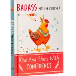 Egpull<Badass Mother Clucker - Rise and Shine With Confidence Quote Hardcover Book - Miniature Marvels: Airplane Models & Painted Dice