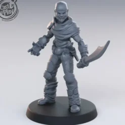 Miniature<Bandit With Scimitar - Miniature Marvels: Airplane Models & Painted Dice