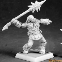 Miniature<Barbarian Spearthrower: Warlord RPR 14603 - Miniature Marvels: Airplane Models & Painted Dice