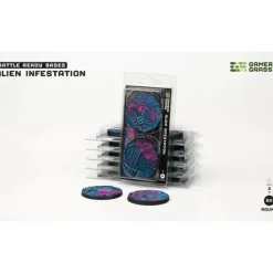 Shop All*Battle Ready Bases - Alien Infestation: Round 60mm (x2) LTG GSG-GGB-AIR60 - Miniature Marvels: Airplane Models & Painted Dice