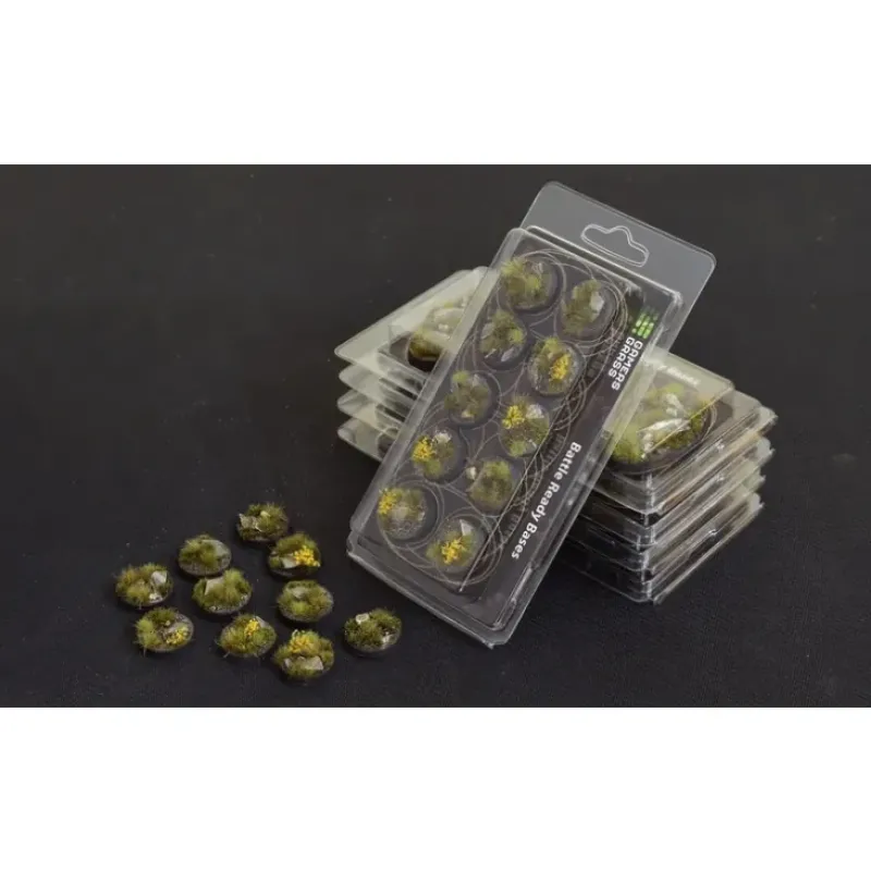 Shop All*Battle Ready Bases - Highland: Round 25mm (x10) LTG GSG-GGB-HLR25 - Miniature Marvels: Airplane Models & Painted Dice
