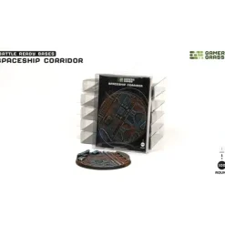 Shop All*Battle Ready Bases - Spaceship Corridor: Round 100mm (x1) LTG GSG-GGB-SPR100 - Miniature Marvels: Airplane Models & Painted Dice
