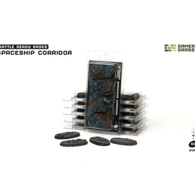 Shop All*Battle Ready Bases - Spaceship Corridor: Oval 60mm (x4) LTG GSG-GGB-SPO60 - Miniature Marvels: Airplane Models & Painted Dice