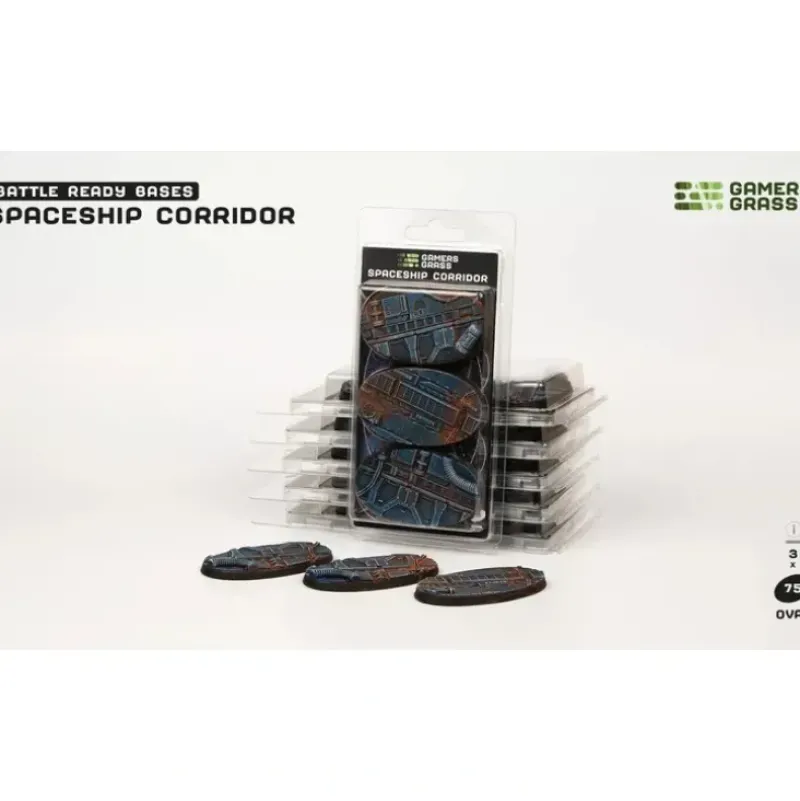 Shop All*Battle Ready Bases - Spaceship Corridor: Oval 75mm (x3) LTG GSG-GGB-SPO75 - Miniature Marvels: Airplane Models & Painted Dice