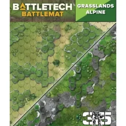 Shop All*BattleTech: Battle Mat: Grasslands Alpine - Miniature Marvels: Airplane Models & Painted Dice