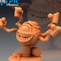 Miniature<Beer Holding Eye Terror - Miniature Marvels: Airplane Models & Painted Dice