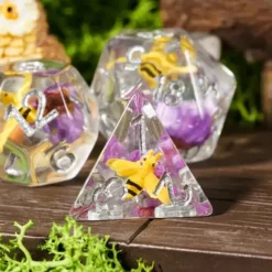 Shop All*Bees 7-Set RPG Dice - Miniature Marvels: Airplane Models & Painted Dice