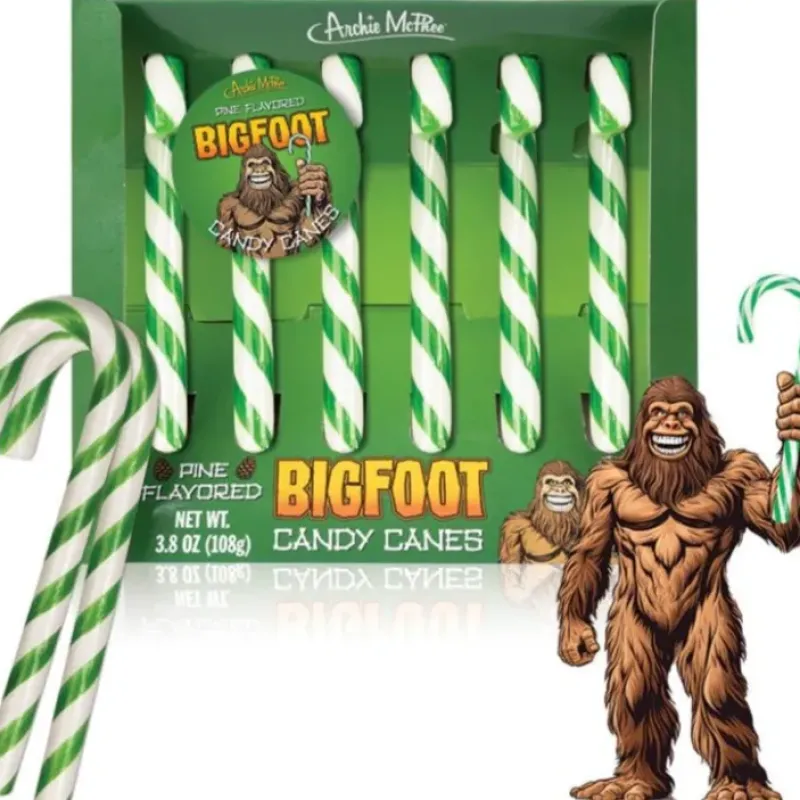 Egpull<BIGFOOT Candy Canes - Funny Nasty Sasquatch Pine Tree Flavored! - Archie McPhee - Miniature Marvels: Airplane Models & Painted Dice