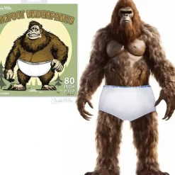 Egpull<BIGFOOT UNDERPANT Sasquatch Giant Size 80" Waist Underwear - Archie McPhee - Miniature Marvels: Airplane Models & Painted Dice
