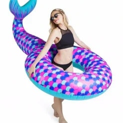 Egpull<BigMouth Inc - MERMAID TAIL Inflatable Swimming Pool Summer Float Raft Tube - Miniature Marvels: Airplane Models & Painted Dice