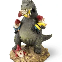 Egpull<BigMouth Inc. The Great Massacre Garden Gnome T-Rex - Outdoor Statue Sculpture - Miniature Marvels: Airplane Models & Painted Dice
