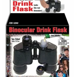 Egpull<Binocular Drink Flask - Two Sided Holds 16 oz of Alcohol Booze - with Funnel - Miniature Marvels: Airplane Models & Painted Dice
