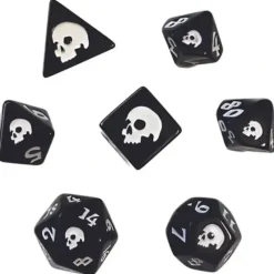 Shop All*Black Oak Workshop - Black Death - Black Death 7 Set of Dice - Miniature Marvels: Airplane Models & Painted Dice