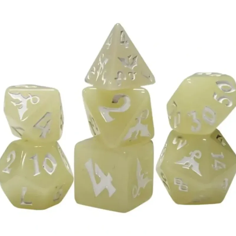 Shop All*Black Oak Workshop - Dragons - Moonglow 7 Set of Dice - Miniature Marvels: Airplane Models & Painted Dice