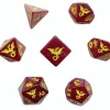 Shop All*Black Oak Workshop - Dragons - Red 7 Set of Dice - Miniature Marvels: Airplane Models & Painted Dice