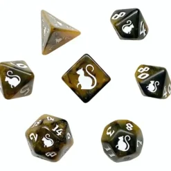 Shop All*Black Oak Workshop - Kitty Clacks - Tortimer 7 Set of Dice - Miniature Marvels: Airplane Models & Painted Dice