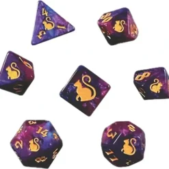Shop All*Black Oak Workshop - Kitty Clacks - Fortuna 7 Set of Dice - Miniature Marvels: Airplane Models & Painted Dice
