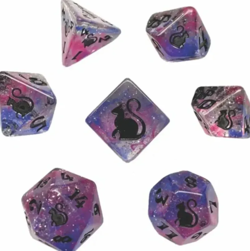 Shop All*Black Oak Workshop - Kitty Clacks - Ripley 7 Set of Dice - Miniature Marvels: Airplane Models & Painted Dice