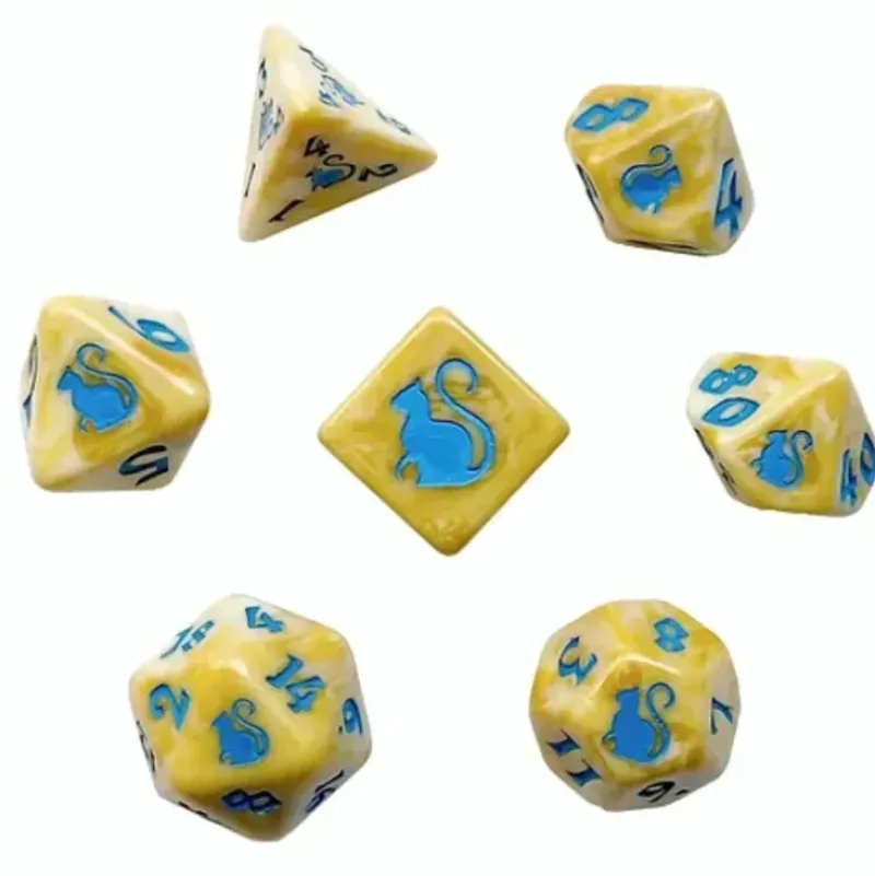 Shop All*Black Oak Workshop - Kitty Clacks - Yum-Yum 7 Set of Dice - Miniature Marvels: Airplane Models & Painted Dice