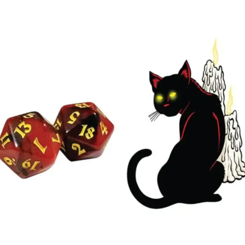 Shop All*Black Oak Workshop - Kitty Clacks - Lucipurr 7 Set of Dice - Miniature Marvels: Airplane Models & Painted Dice