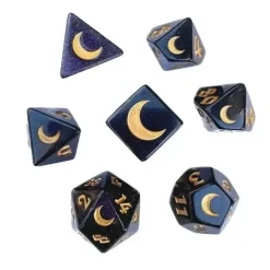 Shop All*Black Oak Workshop - Lunatalis 7 Set of Dice - Miniature Marvels: Airplane Models & Painted Dice