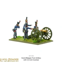 Shop All*Black Powder - Napoleonic Dutch-Belgians: Foot Artillery With 5.5-Inch Howitzer - Miniature Marvels: Airplane Models & Painted Dice