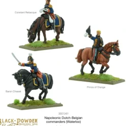 Shop All*Black Powder - Napoleonic Dutch-Belgians: Commanders (Waterloo) - Miniature Marvels: Airplane Models & Painted Dice