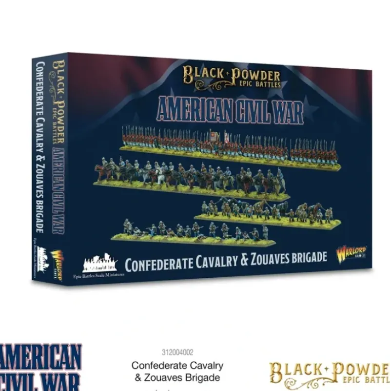 Shop All*Black Powder Epic Battles - American Civil War: Confederate Cavalry & Zouaves Brigade - Miniature Marvels: Airplane Models & Painted Dice