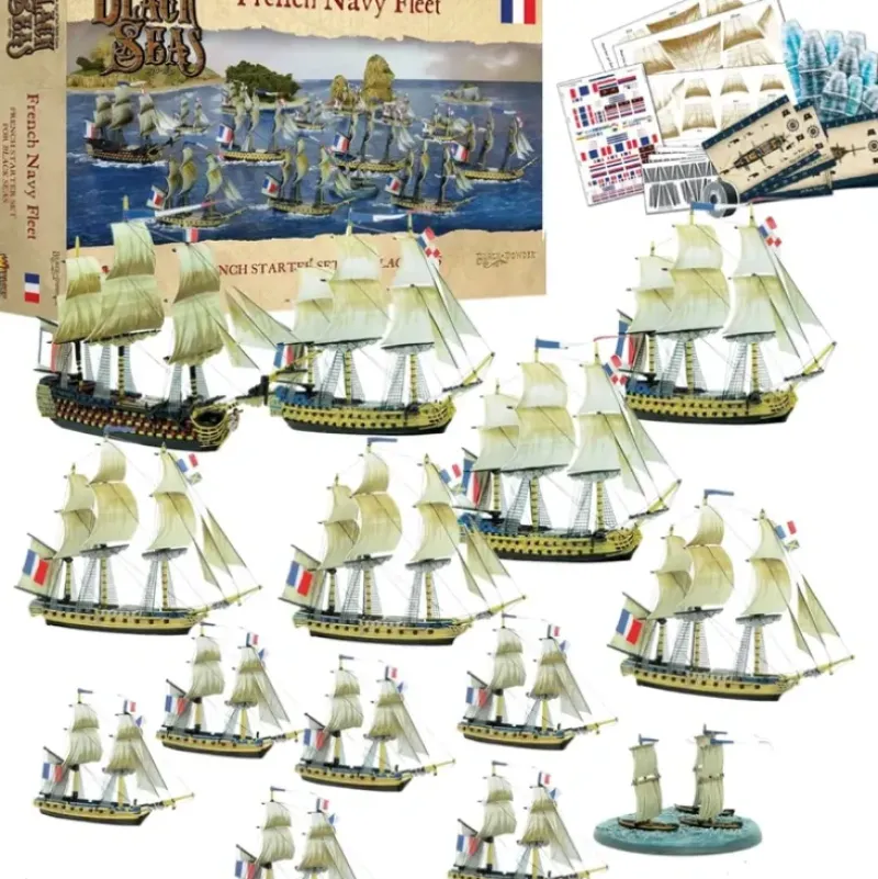 Shop All*Black Seas - French Navy Fleet (1770-1830) - Miniature Marvels: Airplane Models & Painted Dice