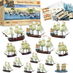 Shop All*Black Seas - Spanish Fleet: Spanish Navy Fleet (1770 - 1830) - Miniature Marvels: Airplane Models & Painted Dice