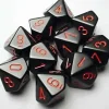 Dice<Black with Red: Opaque d10 Dice Set (10's) CHX 26218 - Miniature Marvels: Airplane Models & Painted Dice