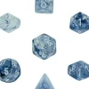 Dice<Black with White: Nebula Polyhedral Dice Set (7's) CHX 27408 - Miniature Marvels: Airplane Models & Painted Dice