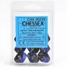 Dice<Black-Blue with Gold: Gemini d10 Dice Set (10's) CHX 26235 - Miniature Marvels: Airplane Models & Painted Dice
