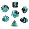 Dice<Black-Shell / White: Gemini Polyhedral Dice Set (7's) CHX 26446 - Miniature Marvels: Airplane Models & Painted Dice
