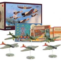 Shop All*Blood Red Skies - Imperial Japan: Aichi D3A 'Val' & Nakajima B5N 'Kate' Squadron - Miniature Marvels: Airplane Models & Painted Dice